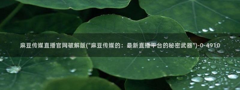 麻豆热门专题